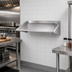 Thumbnail image #2 for Steel Works Stainless Wall-Mounted 304 Stainless Steel Slant Shelf with Outlet Pipe, 22-1/2 x 21 x 13 Inches