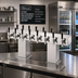 Thumbnail image #2 for Perlick 20-Faucet Back-to-Back Bridge Tee Extra High Countertop Glycol-Cooled Draft Beer Tower