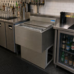 Thumbnail image #3 for BK Resources UBB-18-IBCP30-10 Underbar Insulated Ice Bin with 10-Circuit Aluminum Cold Plate, 80-lb Capacity, Stainless Steel