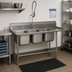 Thumbnail image #2 for Advance Tabco Regaline 3-Compartment Sink with Right-Hand Drainboard, 94-3/8 Inch