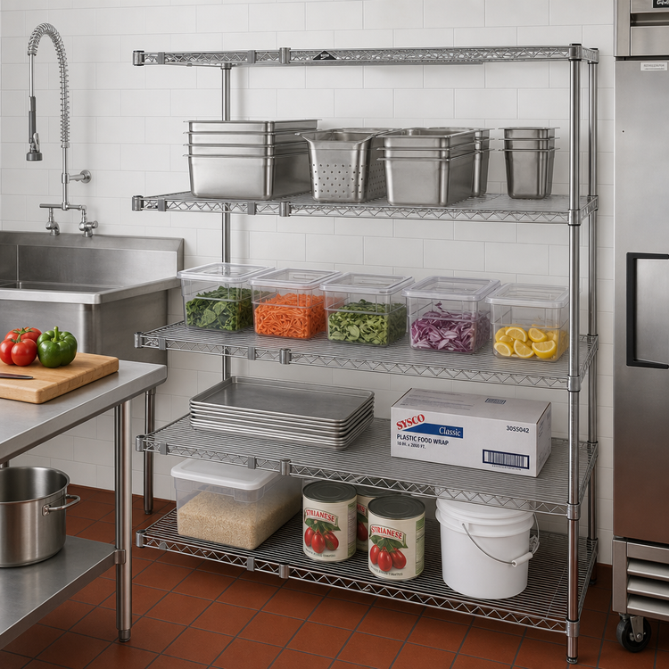 Product image #2 for Metro Super Erecta Chrome-Plated Wire Add-On Shelving Unit, 72"W x 24"D x 63"H