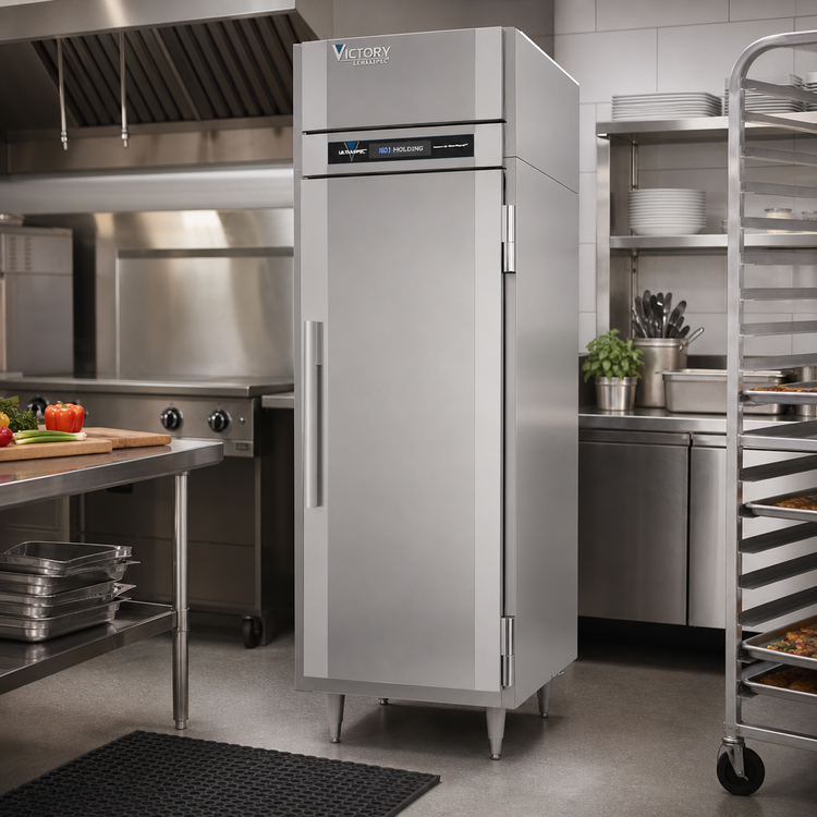 Product image #2 for Victory UltraSpec™ 1-Section Reach-In Heated Holding Cabinet, Standard Depth, Solid Hinged Door, 21.5 Cu. Ft.