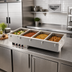 Thumbnail image #2 for Vollrath Four-Well Drop-In Electric Hot Food Well with Marine Grade 316 Stainless Steel Wells, 120V, Infinite Controls