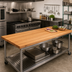 Thumbnail image #2 for John Boos Appalachian Red Oak Edge Grain Island Countertop, 120 x 30 x 1-1/2 Inch, Penetrating Oil Finish