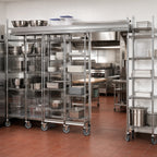 Thumbnail image #2 for Metro TOP-TRACK TTE21C Stationary End Unit Kit, 21-Inch Wide, 86-Inch Chrome Plated Posts