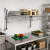 Thumbnail image #2 for Quantum Wall-Mount Cantilever Wire Shelf Unit with 72 x 24 Inch Shelf, Chrome Plated