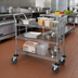 Thumbnail image #2 for Quantum 42-Inch Chrome Plated 3-Shelf Utility Bus Cart