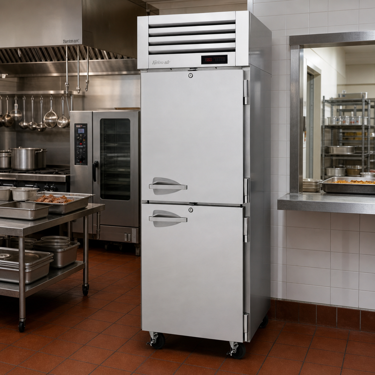 Product image #2 for Turbo Air PRO Series Pass-Thru Heated Holding Cabinet, One Section, 26 Cu. Ft., Solid Half Doors