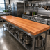 Thumbnail image #2 for Boos Block American Cherry Edge Grain Kitchen Countertop, 144 x 30 x 2-1/4 Inches, Varnique Finish
