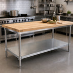 Thumbnail image #2 for John Boos GSK6-3072 Galvanized Steel Work Table Undershelf, 72"W x 30"D, 16-Gauge, Knockdown