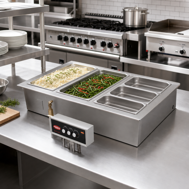 Product image #2 for Hatco HWBLI-3MA Drop-In Modular/Ganged Heated Well with Auto-Fill, 3 Full-Size Pans