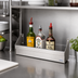 Thumbnail image #2 for Advance Tabco Underbar Basics Single Tier Stainless Steel Speed Rail, 12 Inch, 3-Bottle Capacity
