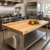 Thumbnail image #2 for John Boos Boos Block KCT6048-V Kitchen Countertop, 60 x 48 Inches, 1-3/4 Inches Thick, Edge Grain Maple, Varnique Finish