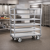 Thumbnail image #2 for Cres Cor Correctional Queen Mary Cart with 6 Shelves and 8-Inch Swivel Casters
