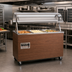 Thumbnail image #2 for Vollrath 2-Series Affordable Portable 3-Well Mobile Hot Food Station with Buffet Breath Guard and Lights, Enclosed Base with Storage Opening, Walnut Woodgrain