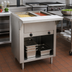 Thumbnail image #2 for Advance Tabco Triumph Supreme Electric Two-Well Hot Food Table with Open Cabinet Base and Poly Cutting Board