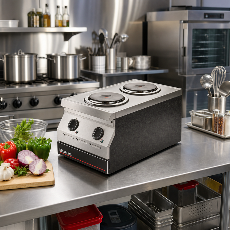 Product image #2 for Garland Designer Series 15-Inch Electric Countertop Hot Plate with 2 Sealed Solid Elements