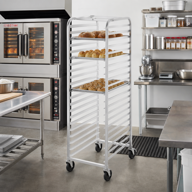 Product image #2 for Channel Manufacturing Economy Series All-Welded Aluminum Front-Load Bun Pan Rack, 18-Pan Capacity, 64 Inches High