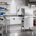 Thumbnail image #2 for Eagle Group SDTL-48-16/3-SL-X 48-Inch Straight Soiled Dishtable with Left-to-Right 20 x 20 x 5-Inch Pre-Rinse Sink, 16-Gauge 304 Stainless Steel