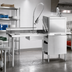 Thumbnail image #2 for Eagle SDTL-48-16/3-SL-X 48 Inches Straight Soiled Dishtable with 20 x 20 x 5 Inches Pre-Rinse Sink, 16 Gauge 304 Stainless Top