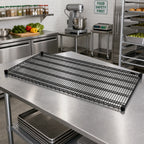 Thumbnail image #2 for Quantum 3660BK 60"W x 36"D Black Epoxy Antimicrobial Wire Shelf, 600-800 lb. Capacity