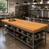 Thumbnail image #2 for John Boos Appalachian Red Oak Edge Grain Island Countertop, 132 x 38 x 1-1/2 Inches, Penetrating Oil Finish