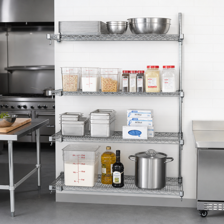 Product image #2 for Metro Super Erecta Super Adjustable Chrome Plated 4-Shelf Wire Shelving Add-On Unit, 42 x 18 x 63 Inches