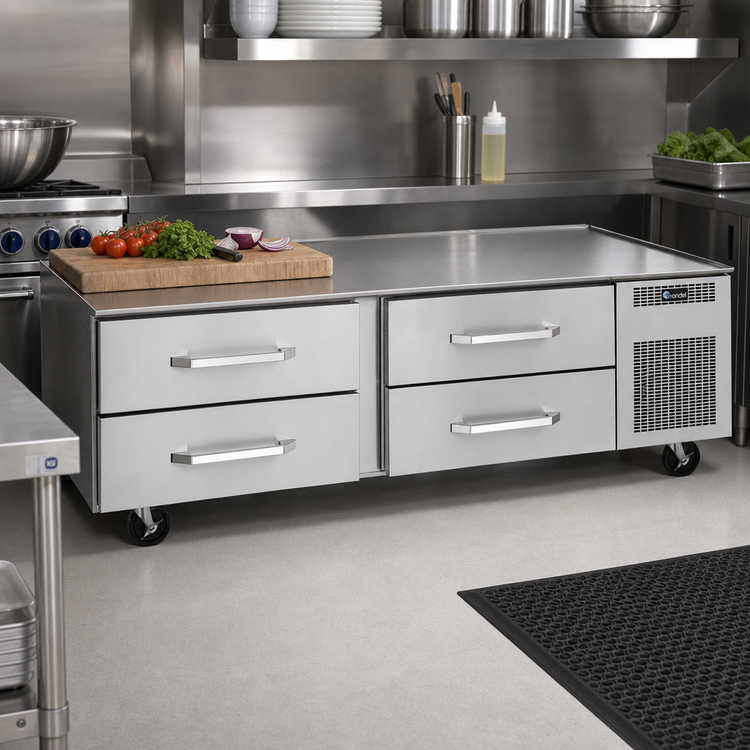 Product image #2 for Randell RES1R1-48C4 48-Inch 2-Drawer Refrigerated Chef Base with Marine Edge Top
