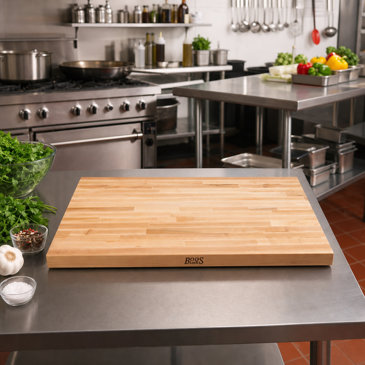 Product image #2 for Boos Block Blended Edge Grain Maple Kitchen Countertop, 24 x 25 x 1-1/2 Inch, Varnique Finish