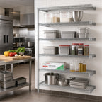 Thumbnail image #2 for Eagle Group EAGLEbrite A5-74-2136Z 5-Tier Add-On Wire Shelving Unit, 36W x 21D x 74H, Zinc Finish