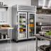 Thumbnail image #2 for Two-Section Glass Door Reach-In Refrigerator with Top-Mounted Self-Contained Refrigeration