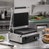 Thumbnail image #3 for Vollrath Countertop Commercial Panini Sandwich Grill with Cast-Iron Grooved Plates, 120V