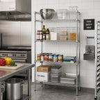Thumbnail image #2 for Quantum WR74-1260C Chrome Wire Shelving Starter Unit, 60"W x 12"D x 74"H, 4 Shelves, 600-800 lb Capacity