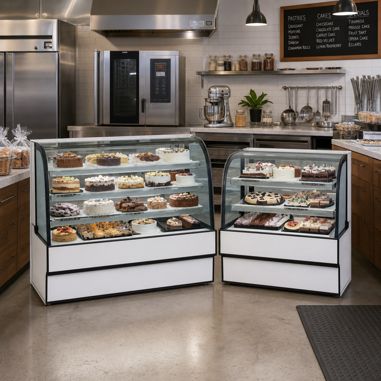 Product image #2 for Federal Industries Curved Glass Refrigerated Bakery Display Case, 36.13 x 35.3 x 42 Inches, Self-Contained R290