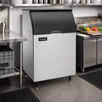 Thumbnail image #2 for Ice-O-Matic B55 510 lb Top-Hinged Slope-Front Ice Bin with Aluminum Exterior, Polyethylene Interior, 6-Inch Legs