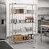Thumbnail image #2 for EagleGard Red-i-Pak 4-Tier Stationary Wire Shelving Unit, 36W x 18D x 63H, Hybrid Epoxy Finish