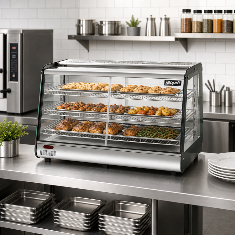 Product image #3 for Migali Competitor Series 47-Inch Countertop Heated Display Case with Sliding Glass Doors, 7 Cu. Ft.