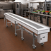Thumbnail image #2 for Dinex DXIESSB12 12' Lexan Slat Belt Tray Make-Up Conveyor