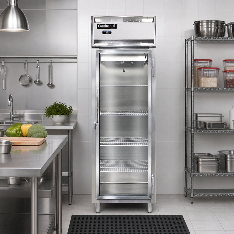 Product image #2 for Continental Refrigerator D1FNSAGD Designer Line One-Section Full-Height Glass Door Reach-in Freezer