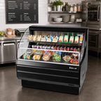 Thumbnail image #3 for Turbo Air TOM-40LW(B)-N Low-Profile Horizontal Open-Air Cooler, 7.4 Cu. Ft., Self-Contained, White, 39-1/8 in. W