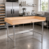 Thumbnail image #2 for John Boos 72-Inch x 24-Inch Baker's Top Wood Work Table with 1-3/4-Inch Thick Maple Top and Stainless Steel Legs