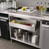 Thumbnail image #2 for John Boos 42-Inch Single-Tier Underbar Speed Rail, Keyhole Mount, Type 300 Stainless Steel