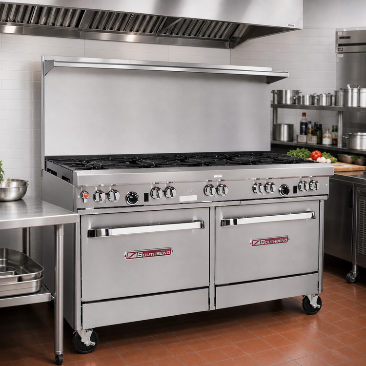 Product image #2 for Southbend Ultimate 60-Inch Commercial Gas Restaurant Range with 10 Open Burners and 2 Standard Ovens