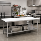 Thumbnail image #2 for Omcan USA 43194 Polymer Poly Board Table Top, 72 x 30 x 1 Inch, 660 lb. Capacity, Top Only