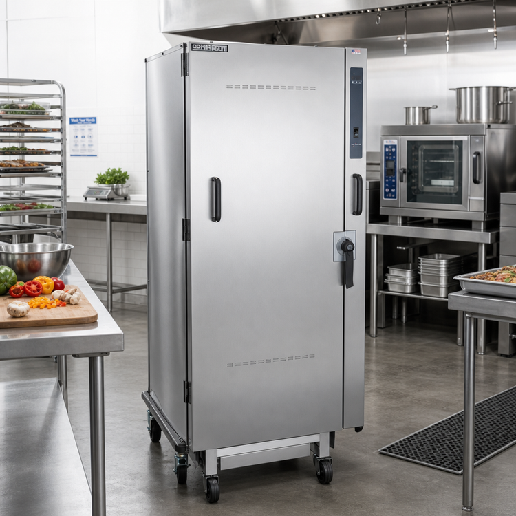 Product image #3 for Alto-Shaam Combimate 20-20MW Mobile Single-Door Halo Heat Companion Holding Cabinet, 40 Pan Capacity