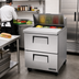 Thumbnail image #2 for True 27 5/8-Inch Two-Drawer Sandwich/Salad Prep Table with 8-Pan Top and R290 Refrigeration