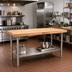 Thumbnail image #2 for John Boos 60 Inch x 36 Inch Northern Hard Rock Maple Wood Top Work Table with Stainless Steel Legs and Adjustable Undershelf