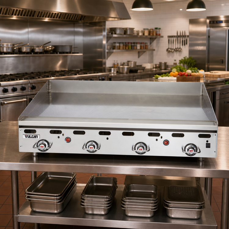 Product image #2 for Vulcan Heavy Duty Countertop Gas Griddle with 72 x 24-Inch Smooth Steel Cooking Surface