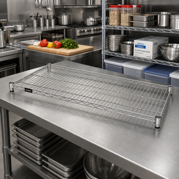 Product image #2 for Quantum 60 Inch x 12 Inch 304 Stainless Steel Wire Shelf