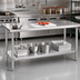 Thumbnail image #2 for 48 Inch x 24 Inch Stainless Steel Undershelf for Work Table
